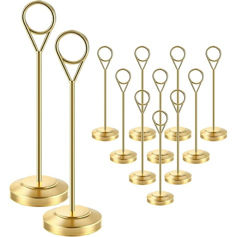 Table Number Gold - [A92P!】 Robusti Portafoto con Base Antiribaltamento