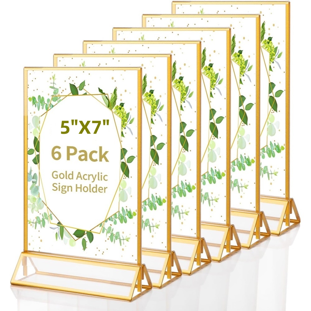 Confezione da 6 Porta-Cartelli - Table Number Gold recensione e prezzo