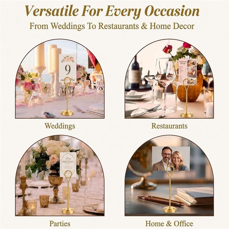 LLCS-12 Pezzi Porta-Numero da  - Table Number Gold recensione e prezzo